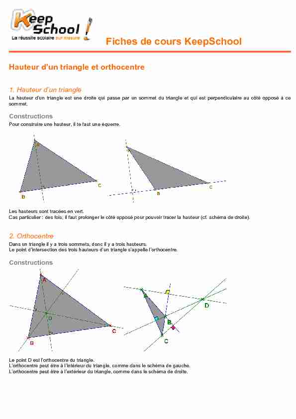 [PDF] Hauteur dun triangle et orthocentre - KeepSchool