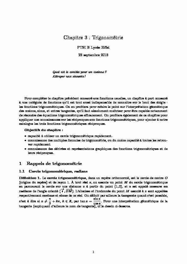 [PDF] Trigonométrie - Normale Sup