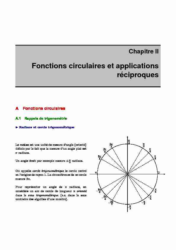 [PDF] Fonctions circulaires et applications r´eciproques