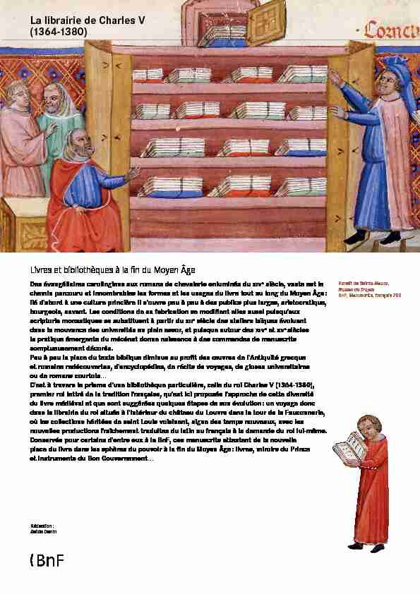 [PDF] La librairie de Charles V (1364-1380) - BnF