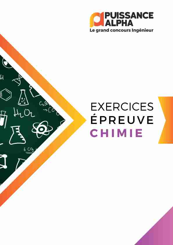[PDF] Exercices épreUVE Chimie  Cours Thalès