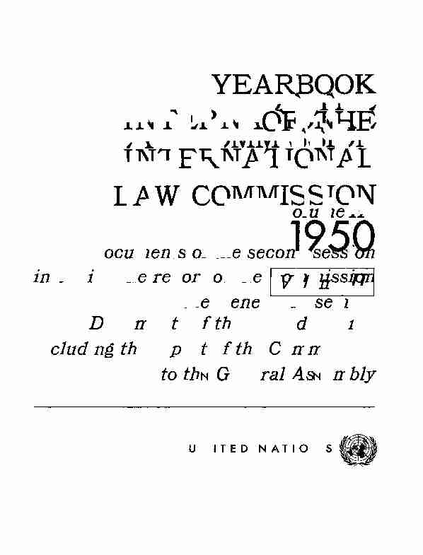 Yearbook of the International Law Commission 1950 Volume II
