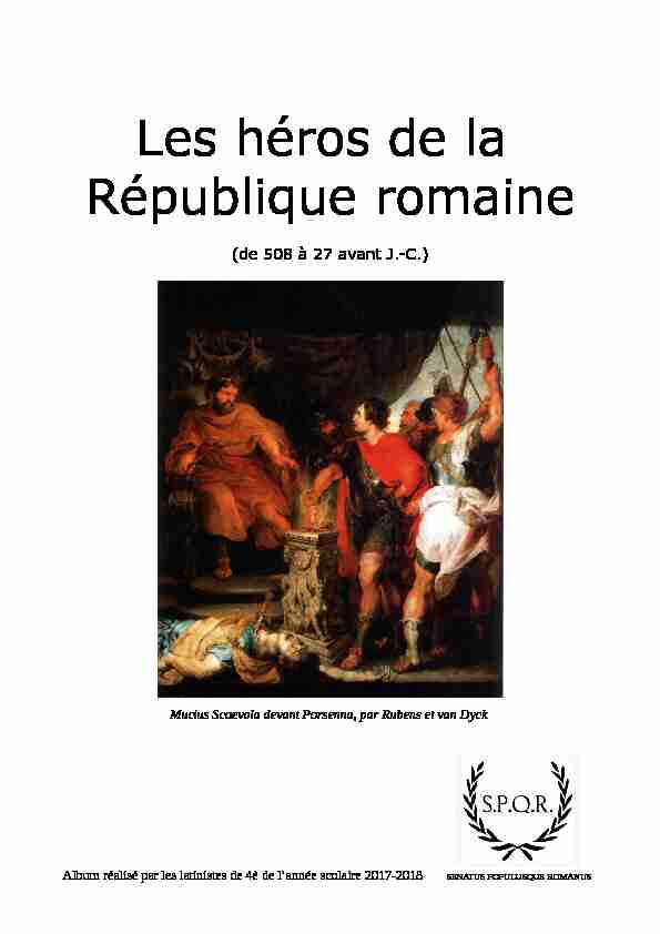 [PDF] Les héros de la République romaine