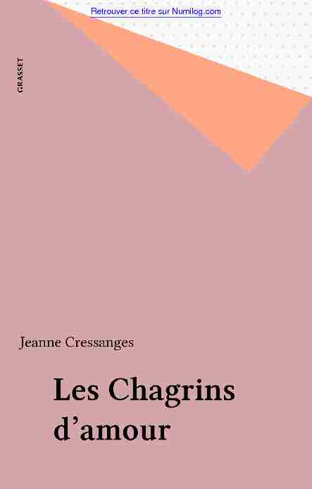 [PDF] Les Chagrins damour - Numilog