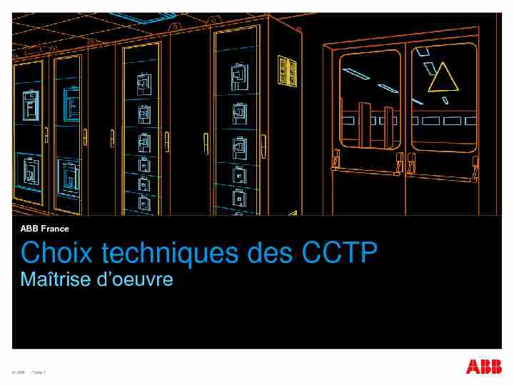 Choix techniques des CCTP