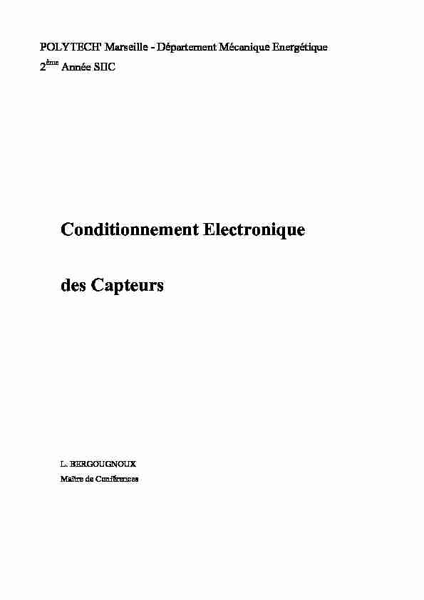 [PDF] Conditionnement Electronique des Capteurs