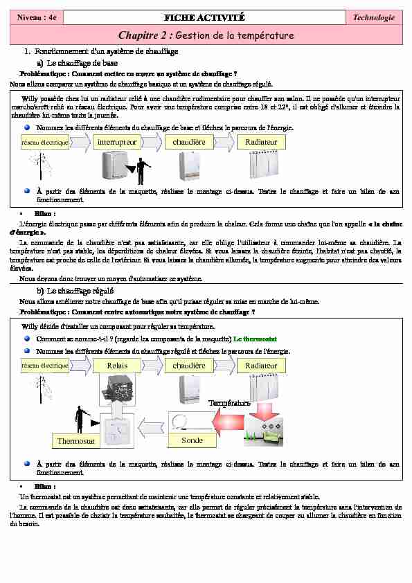 [PDF] FICHE ACTIVITÉ Chapitre 2 : Gestion de la température