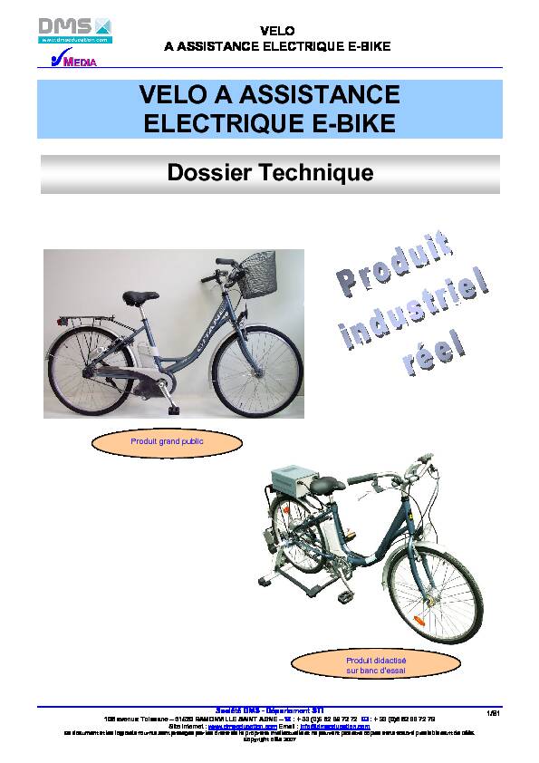 [PDF] VELO A ASSISTANCE ELECTRIQUE E-BIKE