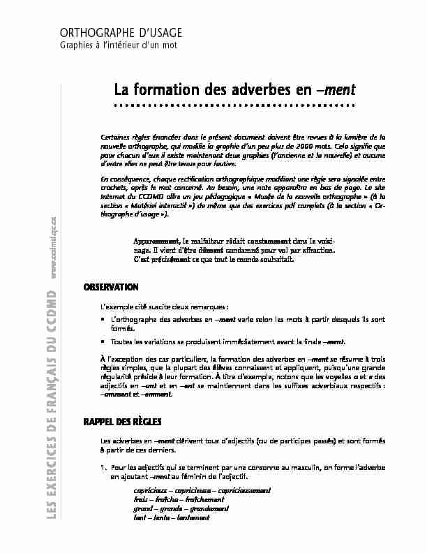 [PDF] 28 Adverbes -ment - CCDMD
