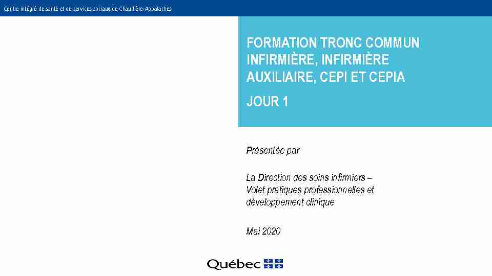 [PDF] FORMATION TRONC COMMUN INFIRMIÈRE INFIRMIÈRE