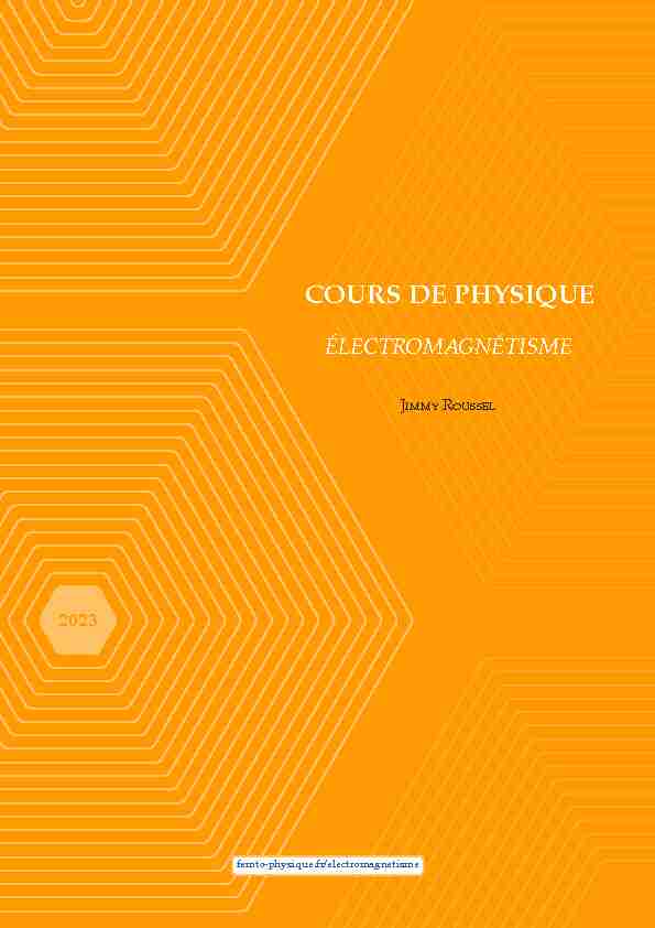 Cours délectromagnétisme – femto-physique.fr