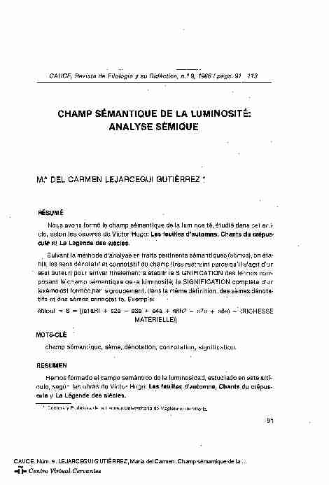 [PDF] Champ sémantique de la luminosité: analyse sémique