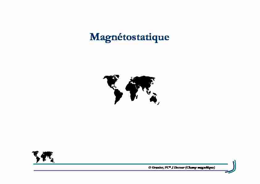 [PDF] Magnétostatique - Olivier GRANIER