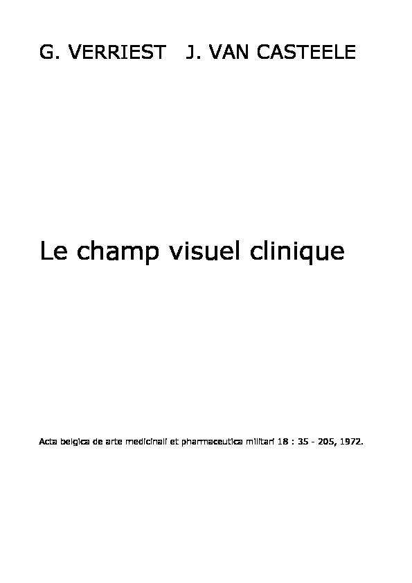 [PDF] Le champ visuel clinique