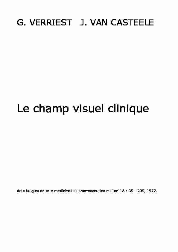 [PDF] Le champ visuel clinique