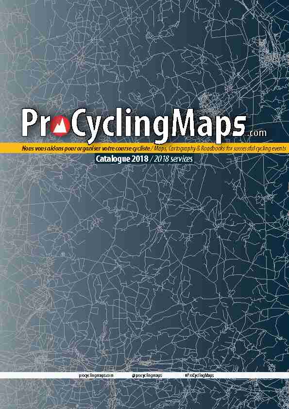 2018 Catalogue - ProCyclingMaps