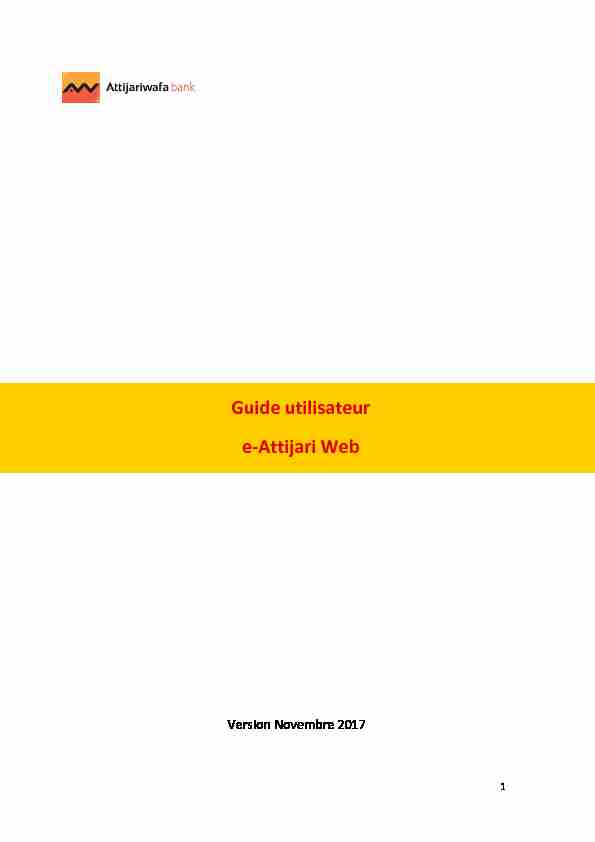 [PDF] Guide utilisateur e-Attijari Web