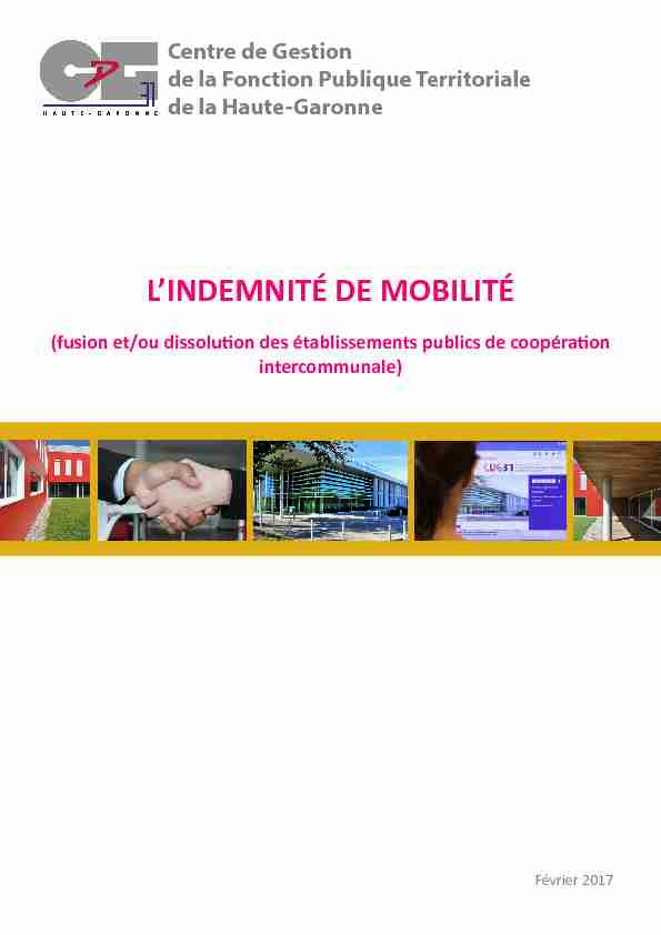 [PDF] LINDEMNITÉ DE MOBILITÉ - CDG31