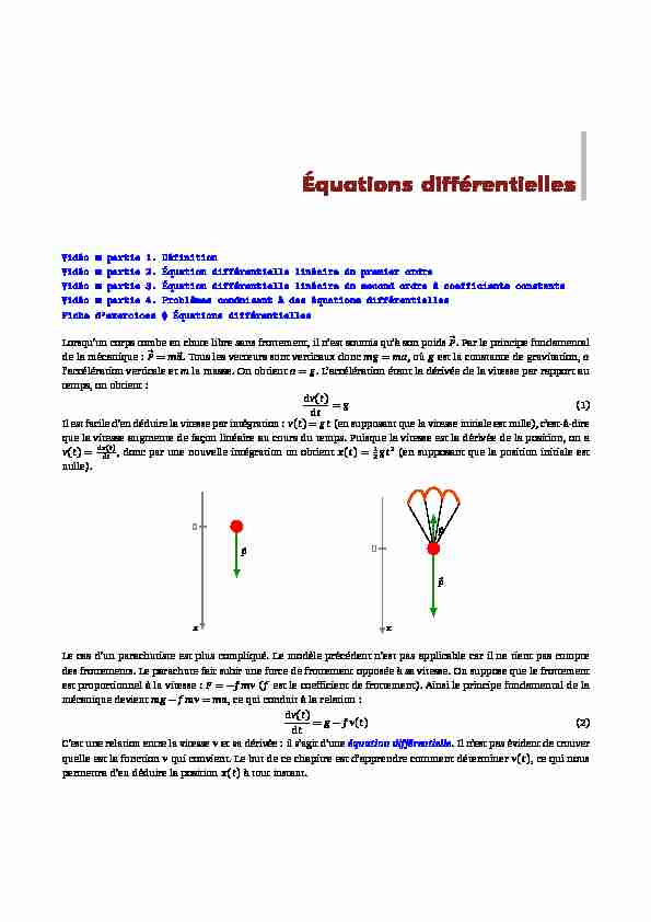 [PDF] Equations différentielles - Exo7 - Cours de mathématiques
