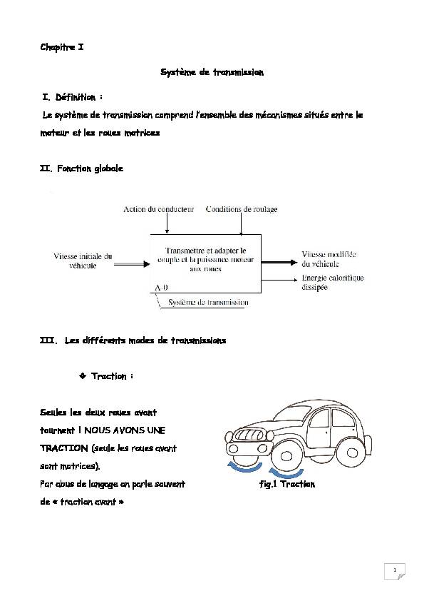 [PDF] Chapitre I Système de transmission I Définition
