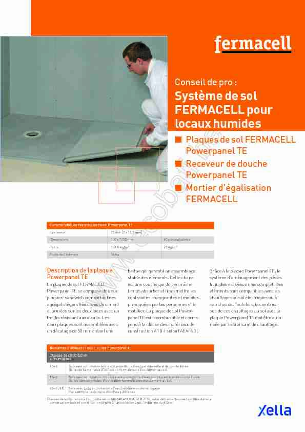 [PDF] Système de sol FERMACELL pour locaux humides - Ecobati