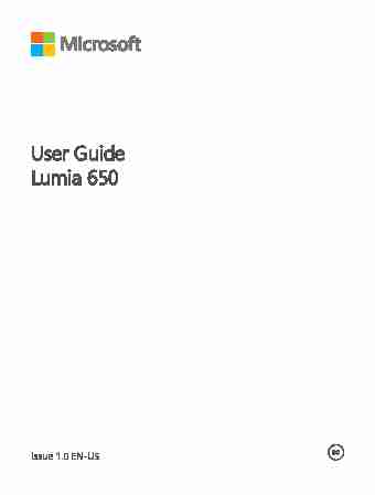Lumia 650 User Guide