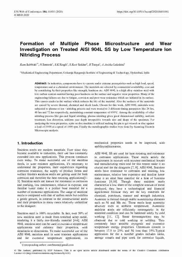 Formation of Multiple Phase Microstructure and Wear Investigation