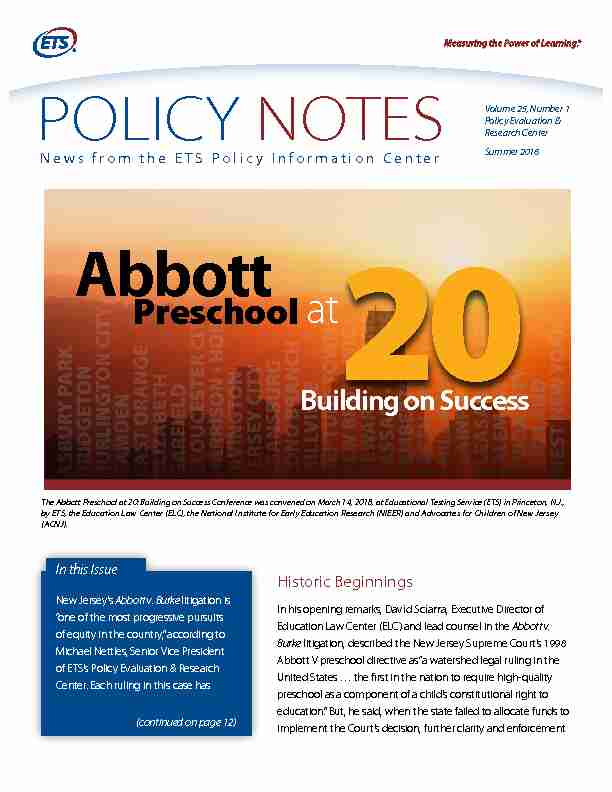 Policy Notes - News from the ETS Policy Information Center