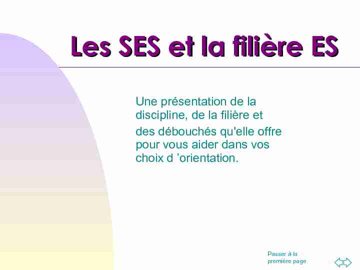 [PDF] Les SES et la filière ES