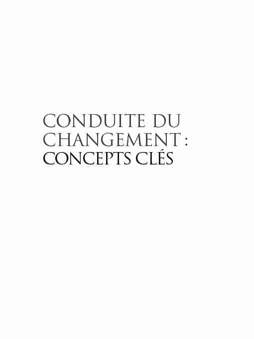 [PDF] CONDUITE DU CHANGEMENT : - Dunod