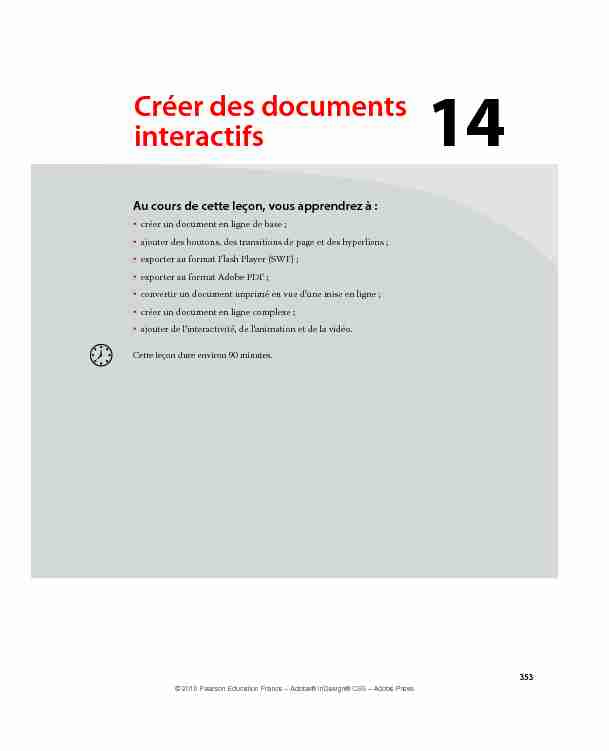 [PDF] Créer des documents interactifs - Pearson France