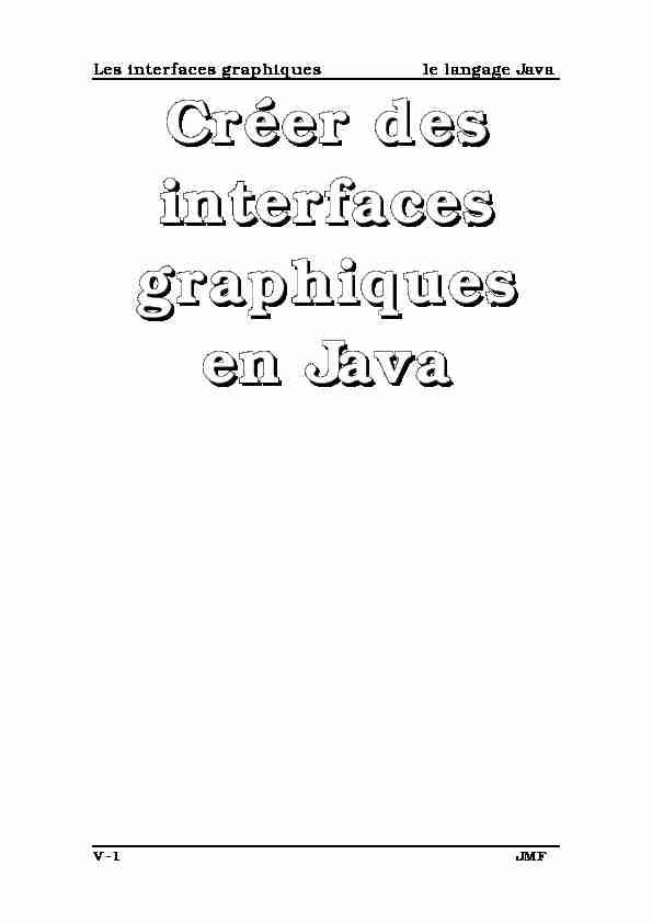 [PDF] La construction des interfaces graphiques (pdf 221Ko) - Cedric-Cnam
