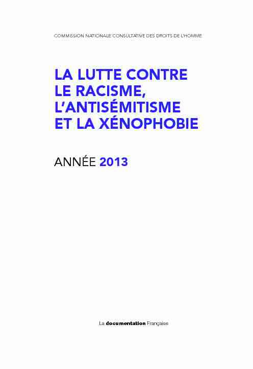 [PDF] LA LUTTE CONTRE LE RACISME, L  - Vie publique