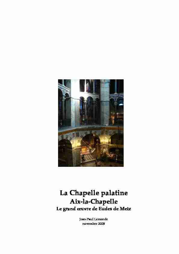 [PDF] La chapelle palatine dAix - Jean-Paul Lemonde