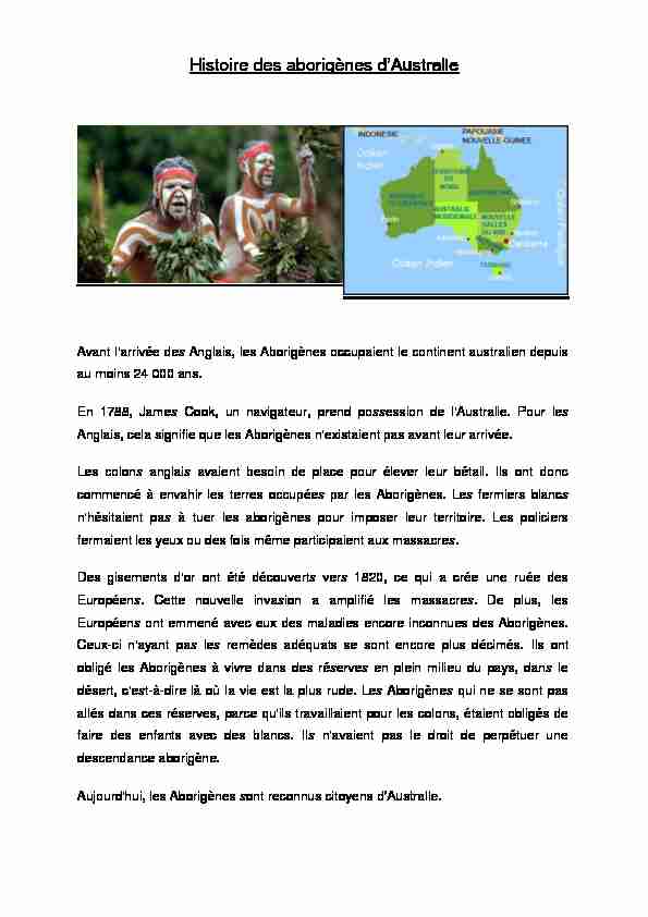 Histoire des aborigènes d’Australie