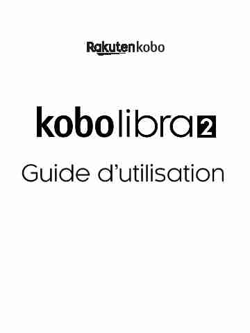 Kobo Libra 2 User Guide - FR
