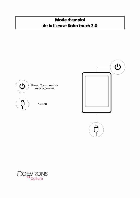 [PDF] Mode demploi de la liseuse Kobo touch 20