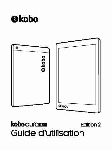 Kobo Aura H2O 2ème édition - Manuel dutilisation