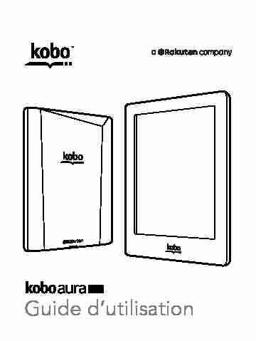 Guide utilisateur kobo Aura H20