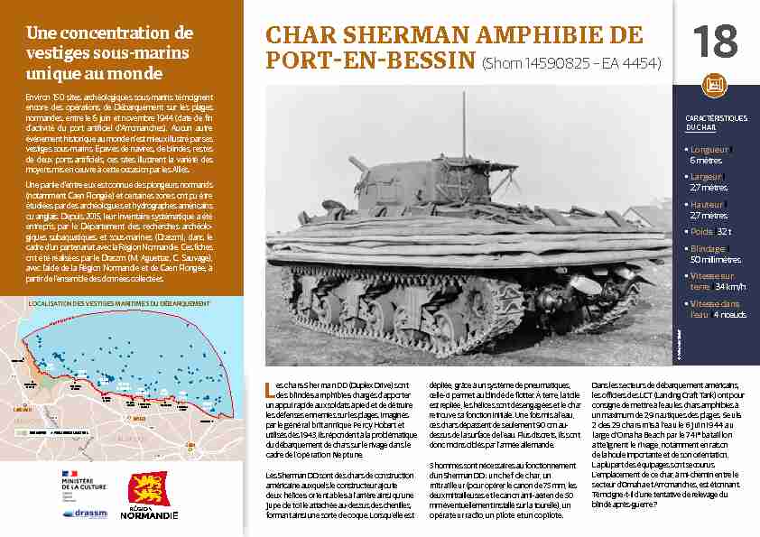 CHAR SHERMAN AMPHIBIE DE PORT-EN-BESSIN (Shom