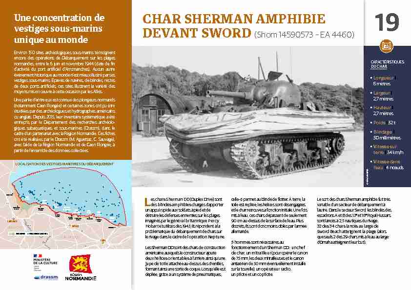 CHAR SHERMAN AMPHIBIE DEVANT SWORD (Shom 14590573
