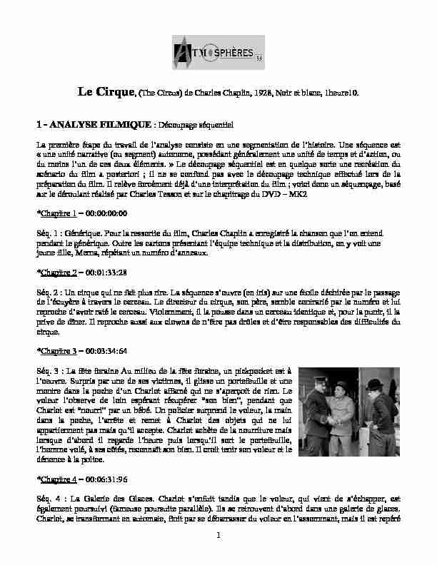 [PDF] ANALYSE FILMIQUE : Découpage séquentiel - Ipef Dakar