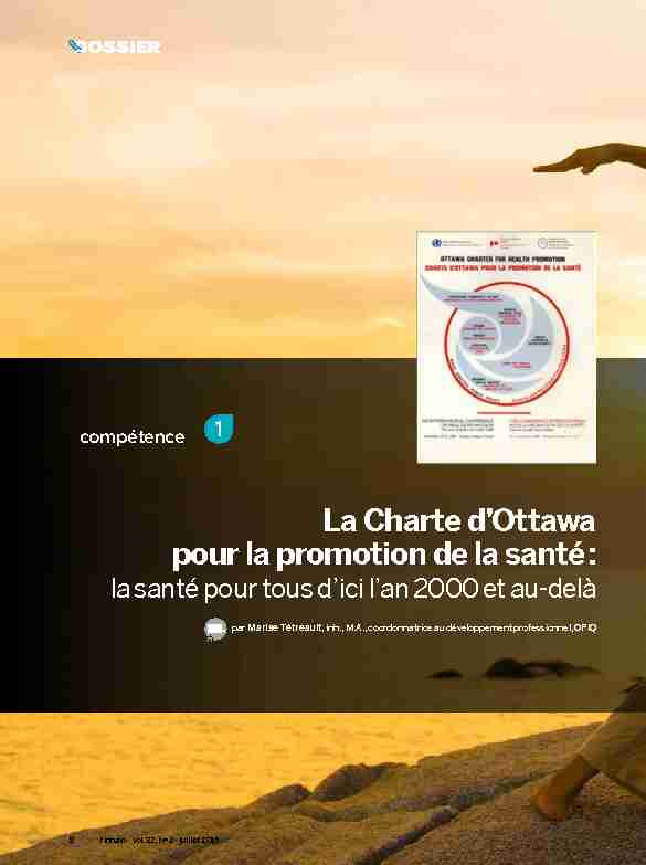[PDF] La Charte dOttawa pour la promotion de la santé : - OPIQ