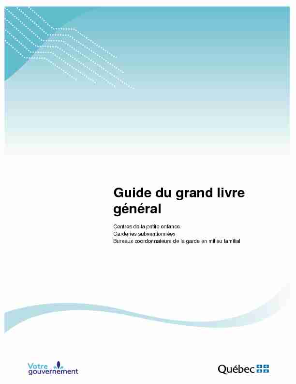 Guide du grand livre général 2019-2020 - Ministère de la