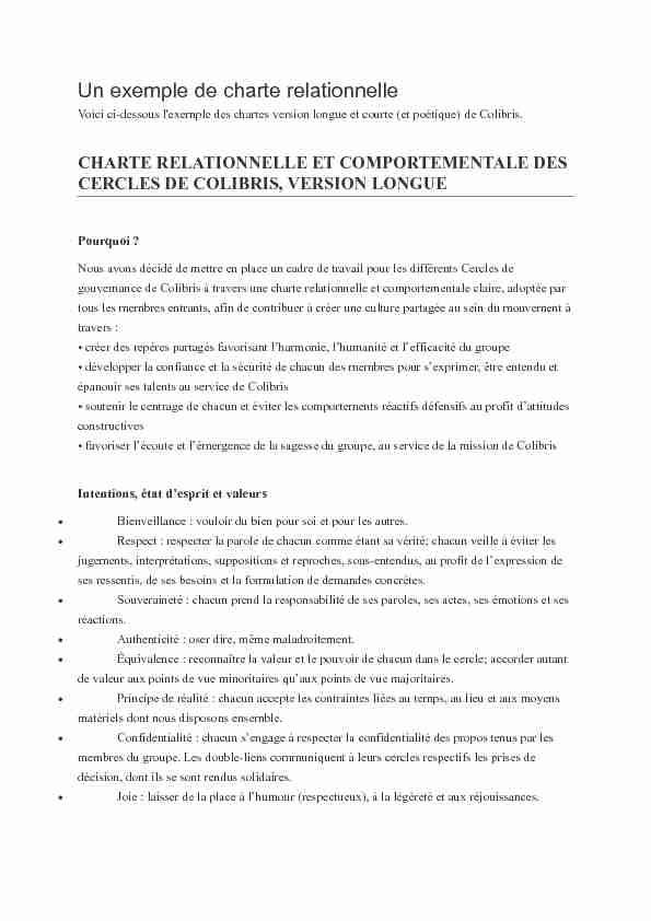 [PDF] Un exemple de charte relationnelle