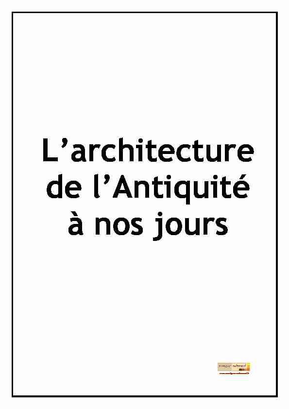 [PDF] Larchitecture de lAntiquité à nos jours - Arts & Culture 89