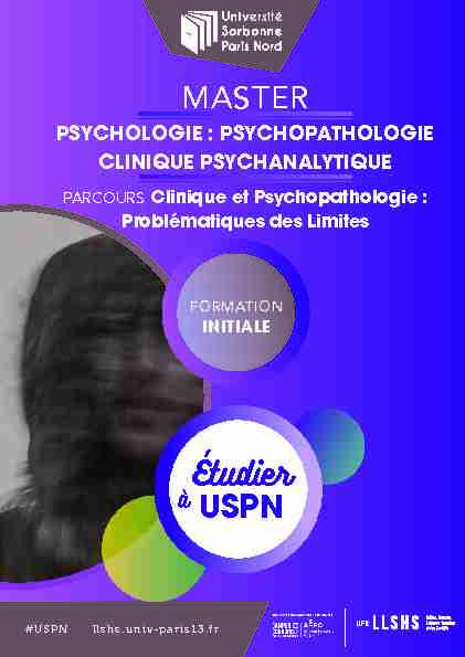 [PDF] MASTER Étudier - UFR LLSHS - Université Sorbonne Paris Nord