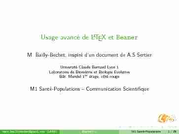 [PDF] Usage avancé de LaTeX et Beamer