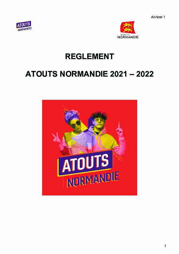 REGLEMENT ATOUTS NORMANDIE 2021 – 2022