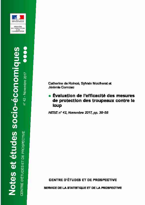 [PDF] Évaluation de lefficacité des mesures de protection des troupeaux